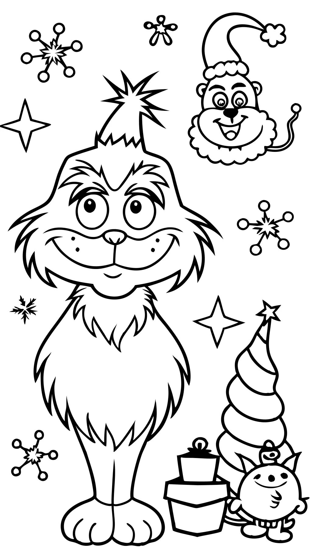 grinch coloring page printable